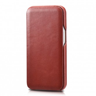 iCarer Curved Edge Vintage Folio Leather Case iPhone 13 Red (RIX1302-RD)
