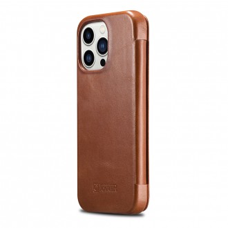 iCarer Curved Edge Vintage Folio Leather Case iPhone 13 Pro brown (RIX1303-BN)