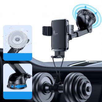 Joyroom Car Electric Qi Wireless Charger 15W with Holder Black (JR-ZS242)