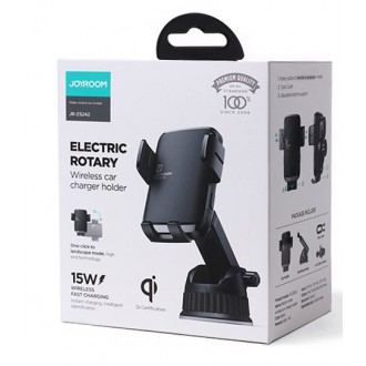 Joyroom Car Electric Qi Wireless Charger 15W with Holder Black (JR-ZS242)