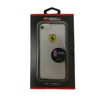 Ferrari Hardcase FEHCRFP7BK iPhone 7/8 /SE 2020 / SE 2022 transparentní/černý