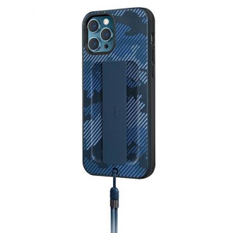 UNIQ etui Heldro iPhone 12 Pro Max 6,7" niebieski moro/marine camo Antimicrobial