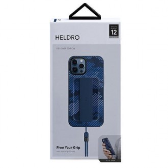 UNIQ etui Heldro iPhone 12 Pro Max 6,7" niebieski moro/marine camo Antimicrobial