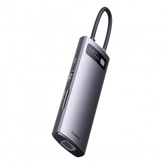 Dokovací stanice Baseus Metal Gleam Series 8 v 1 USB typu C HUB – 1 x HDMI / 3 x USB 3.2 Gen. 1 / 1 x napájení / 1 x čtečka karet SD / 1 x čtečka kare