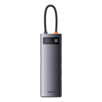 Dokovací stanice Baseus Metal Gleam Series 8 v 1 USB typu C HUB – 1 x HDMI / 3 x USB 3.2 Gen. 1 / 1 x napájení / 1 x čtečka karet SD / 1 x čtečka kare