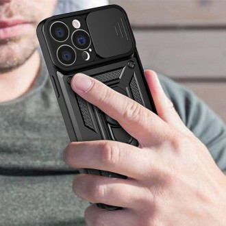 Pouzdro Hybrid Armor Camshield pro iPhone 14 pancéřové pouzdro s krytem fotoaparátu černé