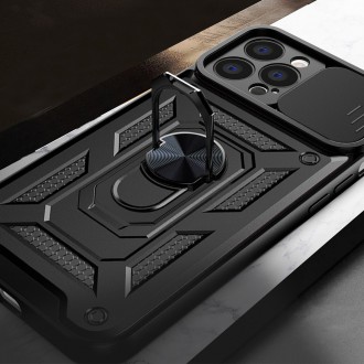 Pouzdro Hybrid Armor Camshield pro iPhone 14 pancéřové pouzdro s krytem fotoaparátu černé