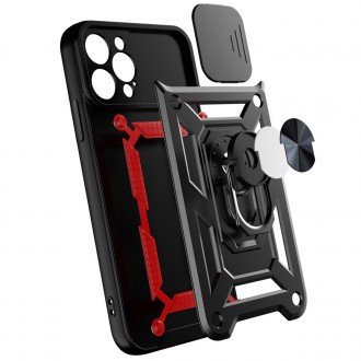 Pouzdro Hybrid Armor Camshield pro iPhone 14 pancéřové pouzdro s krytem fotoaparátu černé