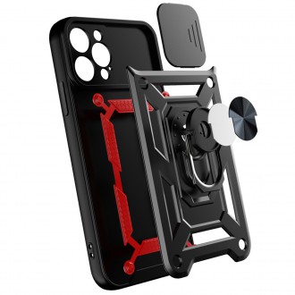 Pouzdro Hybrid Armor Camshield pro iPhone 14 Plus pancéřové pouzdro s krytem fotoaparátu černé