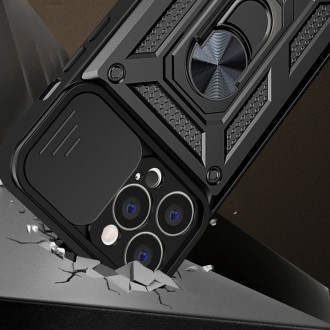 Pouzdro Hybrid Armor Camshield pro iPhone 14 Plus pancéřové pouzdro s krytem fotoaparátu růžové