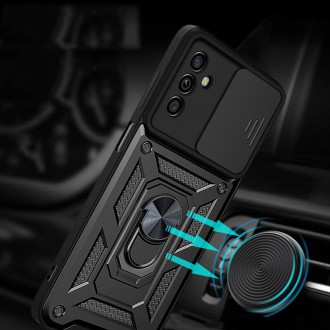 Pouzdro Hybrid Armor Camshield pro Samsung Galaxy A13 5G pancéřové pouzdro s krytem fotoaparátu modré