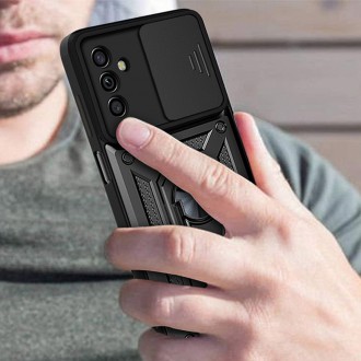 Pouzdro Hybrid Armor Camshield pro Samsung Galaxy A13 5G pancéřové pouzdro s krytem fotoaparátu modré