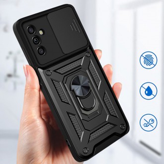Pouzdro Hybrid Armor Camshield pro Samsung Galaxy A13 5G pancéřové pouzdro s krytem fotoaparátu modré