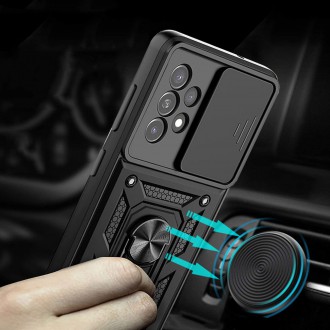 Pouzdro Hybrid Armor Camshield pro Samsung Galaxy A33 5G pancéřové pouzdro s krytem fotoaparátu růžové