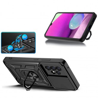 Pouzdro Hybrid Armor Camshield pro Samsung Galaxy A33 5G pancéřové pouzdro s krytem fotoaparátu růžové