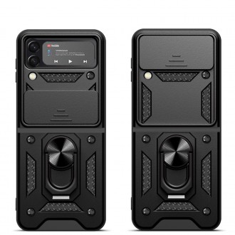 Pouzdro Hybrid Armor Camshield pro Samsung Galaxy Z Flip 4 pancéřové pouzdro s krytem fotoaparátu modré