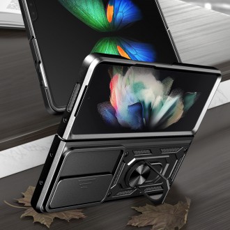 Pouzdro Hybrid Armor Camshield pro Samsung Galaxy Z Fold 4 pancéřové pouzdro s krytem fotoaparátu černé