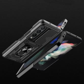 Pouzdro Hybrid Armor Camshield pro Samsung Galaxy Z Fold 4 pancéřové pouzdro s krytem fotoaparátu černé