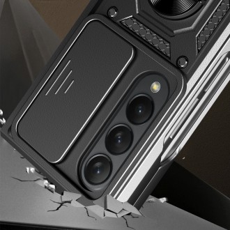 Pouzdro Hybrid Armor Camshield pro Samsung Galaxy Z Fold 4 pancéřové pouzdro s krytem fotoaparátu modré