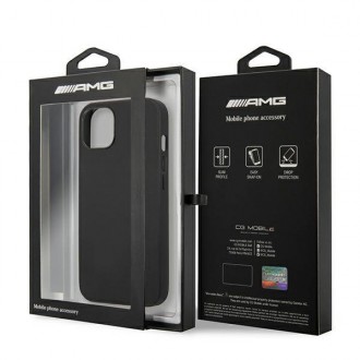 AMG AMHCP14MDOLBK iPhone 14 Plus 6.7 &quot;black / black hardcase Leather Hot Stamped