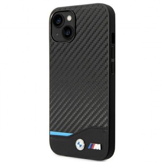 Case BMW BMHCP14M22NBCK iPhone 14 Plus 6.7 &quot;black / black Leather Carbon