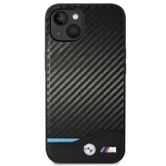 Case BMW BMHCP14M22NBCK iPhone 14 Plus 6.7 &quot;black / black Leather Carbon