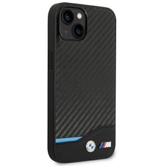 Case BMW BMHCP14M22NBCK iPhone 14 Plus 6.7 &quot;black / black Leather Carbon