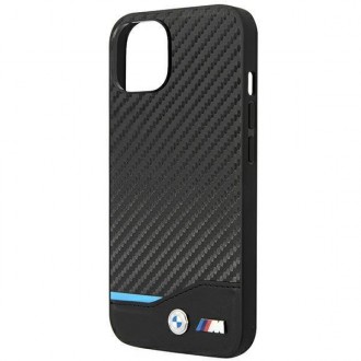 Case BMW BMHCP14M22NBCK iPhone 14 Plus 6.7 &quot;black / black Leather Carbon