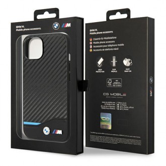 Case BMW BMHCP14M22NBCK iPhone 14 Plus 6.7 &quot;black / black Leather Carbon