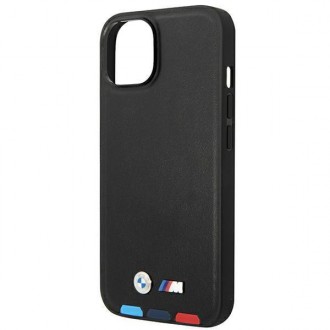 Case BMW BMHCP14M22PTDK iPhone 14 Plus 6.7 &quot;black / black Leather Stamp Tricolor