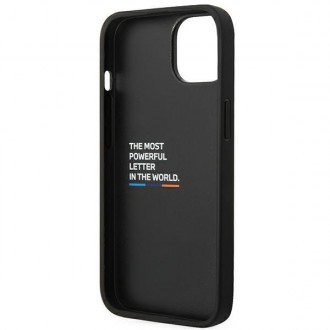 Case BMW BMHCP14M22PTDK iPhone 14 Plus 6.7 &quot;black / black Leather Stamp Tricolor