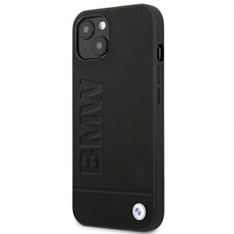 Case BMW BMHCP14MSLLBK iPhone 14 Plus 6.7 &quot;black / black Leather Stamp