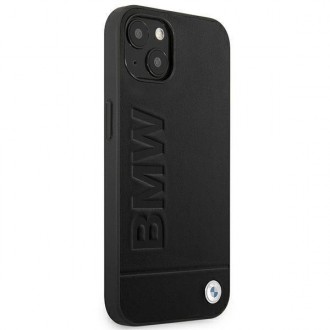 Case BMW BMHCP14MSLLBK iPhone 14 Plus 6.7 &quot;black / black Leather Stamp