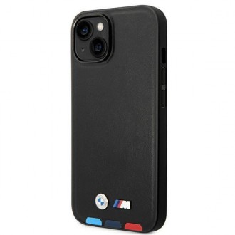 Case BMW BMHCP14S22PTDK iPhone 14 6.1 &quot;black / black Leather Stamp Tricolor