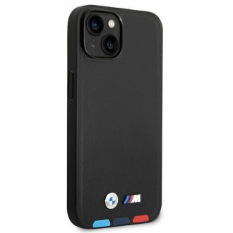 Case BMW BMHCP14S22PTDK iPhone 14 6.1 &quot;black / black Leather Stamp Tricolor