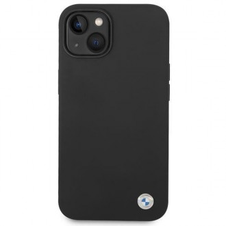 Etui BMW BMHCP14SSILBK iPhone 14 6,1" czarny/black Silicone Metal Logo