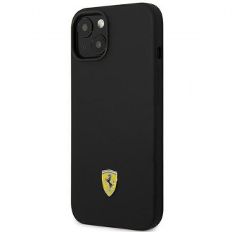 Ferrari FEHCP14MSIBKK iPhone 14 Plus 6,7&quot; černo/černé pevné pouzdro silikonové kovové logo