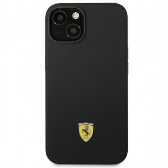 Ferrari FEHCP14MSIBKK iPhone 14 Plus 6,7&quot; černo/černé pevné pouzdro silikonové kovové logo