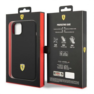 Ferrari FEHCP14MSIBKK iPhone 14 Plus 6,7&quot; černo/černé pevné pouzdro silikonové kovové logo