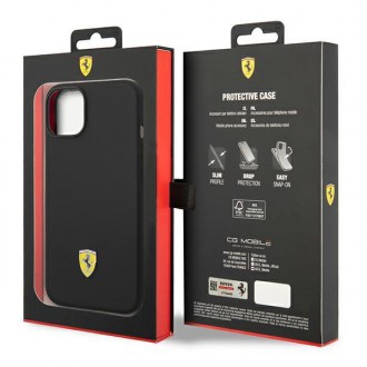 Ferrari FEHCP14SSIBK iPhone 14 6,1&quot; černo/černé pevné pouzdro silikonové kovové logo