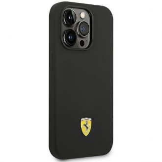 Ferrari FEHCP14XSIBBK iPhone 14 Pro Max 6,7&quot; černo/černé pevné pouzdro silikonové kovové logo