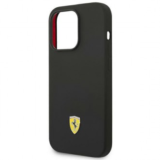 Ferrari FEHCP14XSIBBK iPhone 14 Pro Max 6,7&quot; černo/černé pevné pouzdro silikonové kovové logo