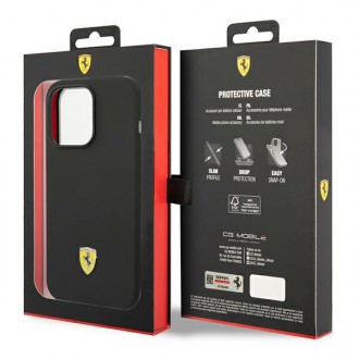 Ferrari FEHCP14XSIBBK iPhone 14 Pro Max 6,7&quot; černo/černé pevné pouzdro silikonové kovové logo