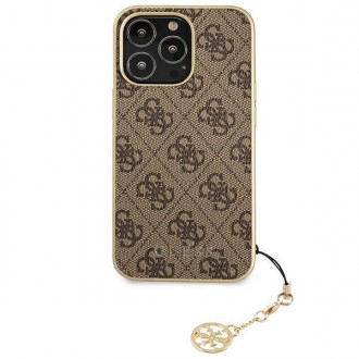 Guess GUHCP13LGF4GBR iPhone 13 Pro / 13 6.1 &quot;brown / brown hardcase 4G Charms Collection