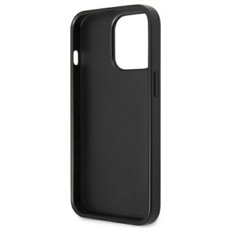 Guess GUHCP13LPSATPK iPhone 13 Pro / 13 6.1 &quot;black / black hardcase SaffianoTriangle Logo Cardslot