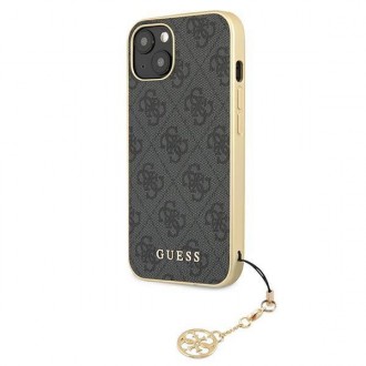 Guess GUHCP13MGF4GGR iPhone 13 6.1 &quot;gray / gray hardcase 4G Charms Collection