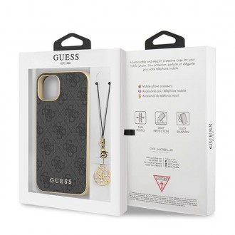 Guess GUHCP13MGF4GGR iPhone 13 6.1 &quot;gray / gray hardcase 4G Charms Collection