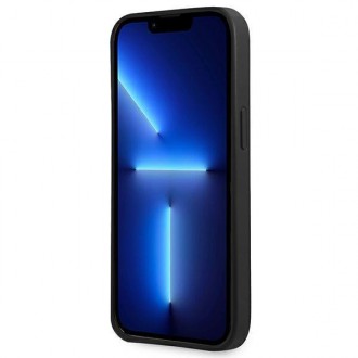 Guess GUHCP13MPSATPK iPhone 13 6.1 &quot;black / black hardcase SaffianoTriangle Logo Cardslot