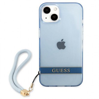 Guess GUHCP13SHTSGSB iPhone 13 mini 5,4 &quot;blue / blue hardcase Translucent Stap