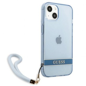 Guess GUHCP13SHTSGSB iPhone 13 mini 5,4 &quot;blue / blue hardcase Translucent Stap